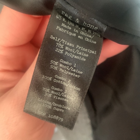 RAG & BONE wool dress coat. US women’s size 2 - Picture 5 of 14